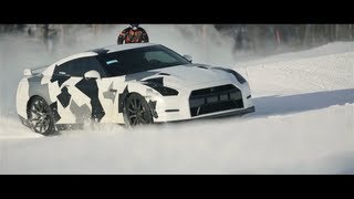 NISSAN GTR Ski slope [upl. by Emmery23]