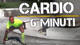 CARDIO FITNESS A CASA IN 6 MINUTI  ALLENAMENTO  ESERCIZI [upl. by Savil]