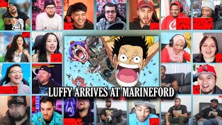 Luffy Arrives at Marineford Reaction Mashup  One Piece Episode 465 [upl. by Lydie]