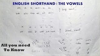 The Vowels  Shorthand Learning [upl. by Lazor]