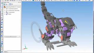 KOMPAS3D assembly moving simulation Dino1 [upl. by Keffer]