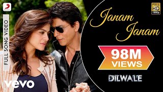 Janam Janam  Dilwale  Arijit Singh  Shah Rukh Khan  Kajol  Pritam  Lyrics Video Song [upl. by Ardekahs]