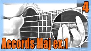 Cours de Guitare pour Débutants  quotLes accords Majeurs  exercice 1  C  Gquot [upl. by Herzel]