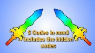 Roblox 5 Codes in MM3Murder Mystery 3 Includes the Hidden codes in the lobby  Part 3 [upl. by Jacques778]