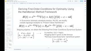 Optimal Control Mathematical Foundation of Macroeconomic Theory [upl. by Euqinmod]