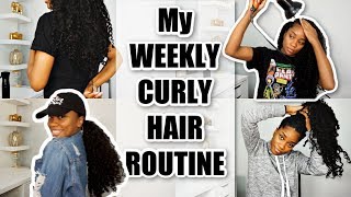 My Weekly Curly Hair Routine 2020 [upl. by Gahan]