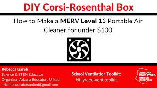 DIYHow to Make a CorsiRosenthal Box for Schools MERV 13 [upl. by Analaf]