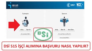 DSİ 515 İŞÇİ ALIMI BAŞLADI DEVLET SU İŞLERİ İŞÇİ ALIMINA BAŞVURU NASIL YAPILIRKPSS ŞARTSIZ ATAMA [upl. by Vierno]