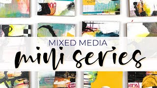 12 Mixed Media Paintings in 30 Minutes arttutorial abstractpainting collageart gridjournal [upl. by Xella]