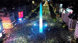 FESTEJO OBELISCO ARGENTINA CAMPEÓN COPA AMÉRICA [upl. by Enellek]