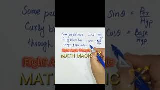 Right Angle Triangle Maths youtubeshorts viralshorts mathmagiczone trignometry [upl. by Amalbena]