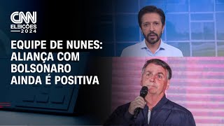 Equipe de Nunes Aliança com Bolsonaro ainda é positiva  CNN 360º [upl. by Ayotas540]