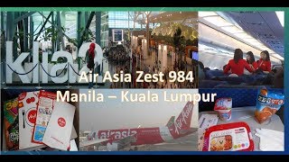 Air Asia Zest Z2 948  Manila to Kuala Lumpur  The newest Airport KLIA2 [upl. by Cissej281]