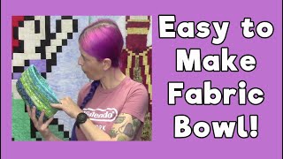 Easy Fabric Bowl or Basket using Jelly Roll strips [upl. by Noraa]