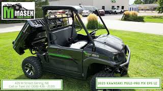 2023 Kawasaki Mule Pro MX EPS LE Black 360 Walkaround [upl. by Aelaza]