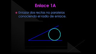 Enlaces  Enlazar dos rectas no paralelas conociendo el radio de enlace [upl. by Occor]