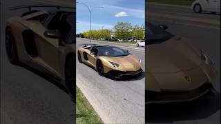 Lamborghini Aventador SV leaving carsampcoffee car cars lamborghini v12 loud fast lambo sv f1 [upl. by Lawtun966]