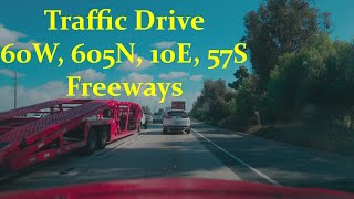 Traffic Drive 60W 605N 10E 57S Freeways 102924 [upl. by Ecille]