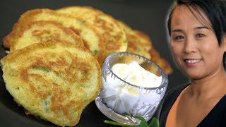 Chinese Pan Fried Cauliflower Cakes Chinese Style Cooking Recipe [upl. by Eniamret201]