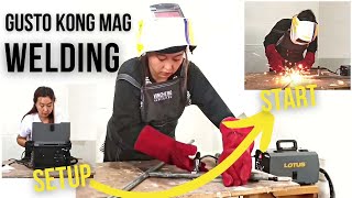 Paano Mag Welding  Setup Testing and Using Gasless Mig Welder [upl. by Schell551]