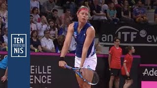 Fed Cup 2018  France  USA  Parmentier vs Keys Highlights I FFT [upl. by Acirat]