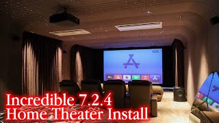 Incredible 724 Home Theater Install  Dolby Atmos Home Theatre  Sony 5000 ES  Yamaha [upl. by Adriell]