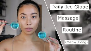 Daily Ice Globes Massage Routine  Follow Along Tutorial [upl. by Frohne]