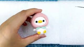 Needle Felting Tutorial For Beginners  Needle Felting Cute Duck  Needle Felting ASMR [upl. by Messere]