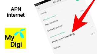 Digi 4G APN Setting Android OPPO f1 A37 f5 [upl. by Vaughan]