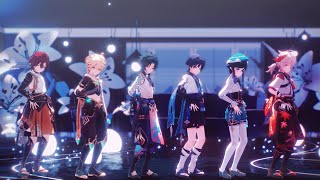 【MMD 原神  Genshin Impact】Blue Flame『6REEZE』4K 60FPS [upl. by Jurkoic770]