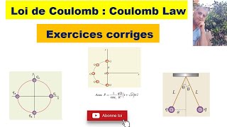 Coulomb Law  Loi de Coulomb exercices corriges [upl. by Llenral10]