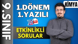 9sınıf Kimya 1Dönem 1Yazılıya Hazırlık  ETKİNLİK  2024  2025  📂Ücretsiz PDF [upl. by Michaud]