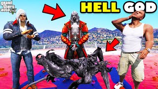 Franklin Trying To Find HELL GOD To Destroy Hell Community In GTA 5  SHINCHAN and CHOP [upl. by Narut]