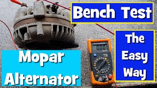 Bench Test A Mopar Alternator [upl. by Dnalwor779]