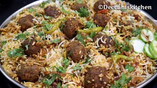 Kofta Biryani Recipe By Deccanis Kitchen Kofte ki Biryani [upl. by Fasa620]