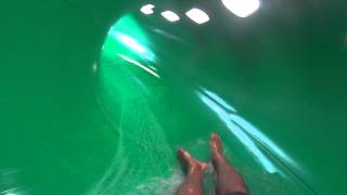 Green Tube Water Slide at AquaCentrum [upl. by Anallise431]