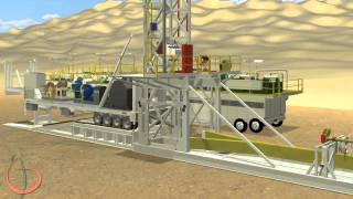 Drilling Animation  Rig Up Animation  Arab Drilling Rig  Rig Move Procedure  Land Rig Animation [upl. by Matuag718]