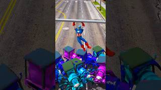 SPIDERMAN HULK AND IRON MAN SAVE CAPTAIN AMERICA 🥺🤯spidermangtav gta5 shorts [upl. by Tabib293]