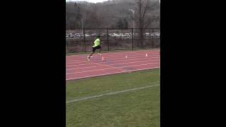 Cone drill with Olympian amp World Champion Manteo Mitchell [upl. by Zertnom]