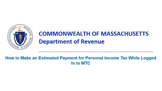 How to Make an Estimated Payment For Personal Income Tax While Logged Into MTC [upl. by Marja766]