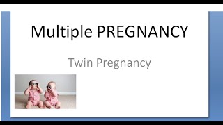 Obstetrics 255 a Multiple Pregnancy Hellins rule Types of Twin DiZygotic MonoZygotic Identical [upl. by Louth]