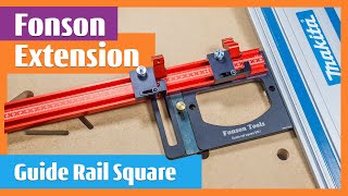 Extension for Length Cutting with Square Guide Rail Track Saw Two Limit Stop woodworking diy [upl. by Deragon192]