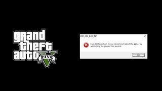 How to fix ERRGFXD3DINIT ERROR in GTA 5 mods  How to FIX Failed Initialization in GTA V [upl. by Aldercy309]