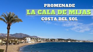 Sunny La Cala de Mijas Scenic Seafront Malaga Costa del Sol Spain [upl. by Oeflein]