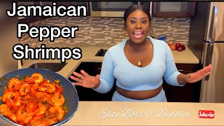 How To Make Jamaican Pepper Shrimp  Spicy Food [upl. by Caye]