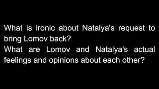 What are Lomov and Natalyas actual feelings and opinions about each other [upl. by Tarsuss]