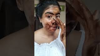 I Tried Coffee facial scrub for skin whitening😎short viral facescrub whitening skinbrightening [upl. by Stratton86]