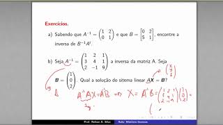 Matriz Inversa  Teorema importante [upl. by Akenahc]