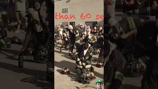 Donning Fireman Gear in 60 seconds Safety training video fire firelife firefit firetraining [upl. by Xet]