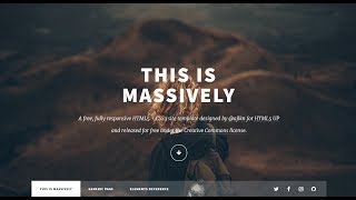 How to Customize HTML5Up Massively  A Free Responsive HTML5 CSS3 Website Template [upl. by Stilu582]